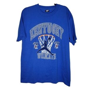 Vintage 90s University of Kentucky Wildcats Jordan Basketball T-Shirt Size XL